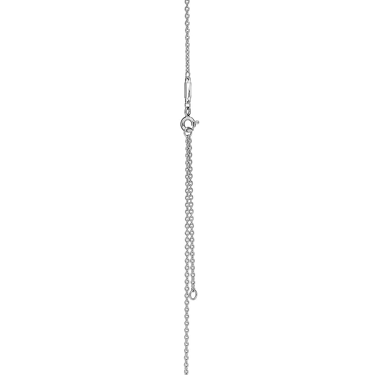 [Clover Jewelry]KNOT PENDANT SILVER DIAMOND NECKLACE