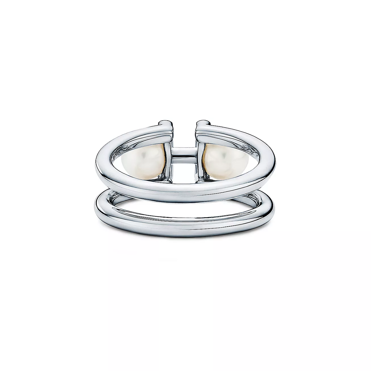 [Clover Jewelry]DOUBLE PEARL SILVER RING