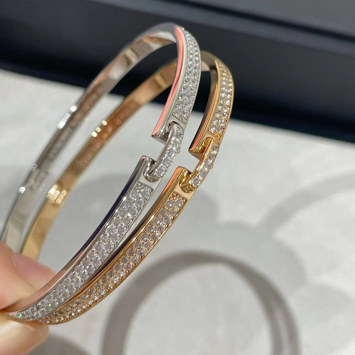 [⭐Clover Jewelry]LIENS VIDENCE DIAMOND PAVED BRACELET
