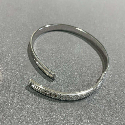 [⭐Clover Jewelry]Move Noa Rose Gold Pavé Diamond Bangle Bracelet