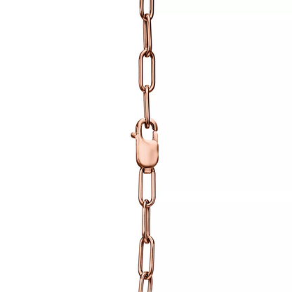 [Clover Jewelry]LOCK SMALL PENDANT PINK DIAMOND PINK GOLD NECKLACE
