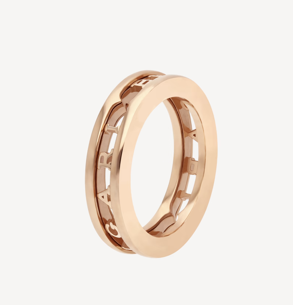 [⭐Clover Jewelry]ZERO 1 ONE-BAND WITH OPENWORK LOGO SPIRAL RING