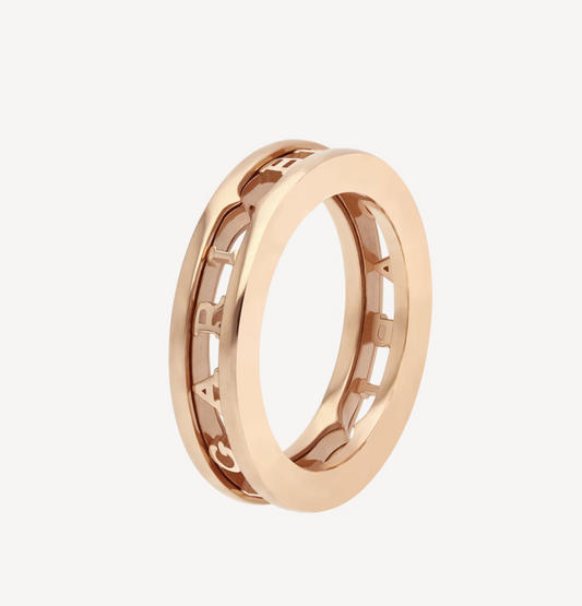 [⭐Clover Jewelry]ZERO 1 ONE-BAND WITH OPENWORK LOGO SPIRAL RING