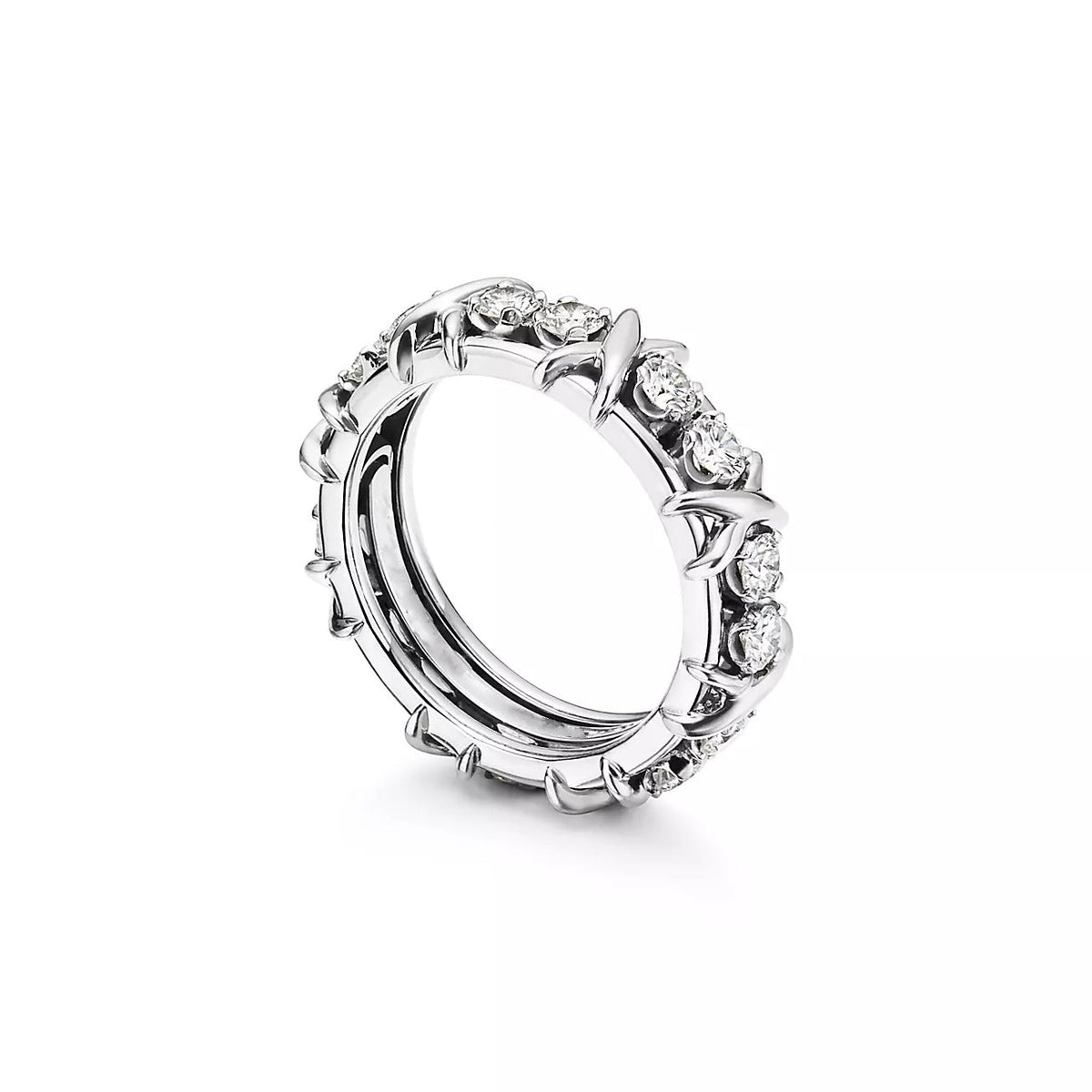 [Clover Jewelry]SIXTEEN STONE SILVER RING