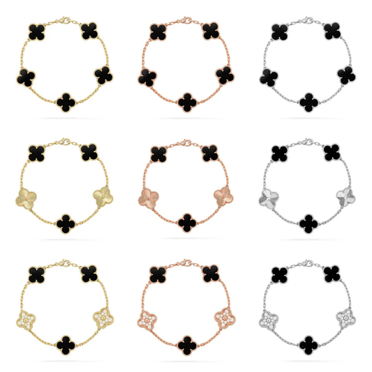 [⭐Clover Jewelry] CLOVER 5 MOTIF ONYXS BRACELET COLLECTION