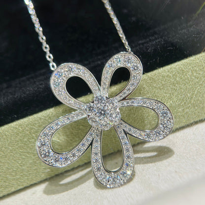 [⭐Clover Jewelry]FLOWERLACE NECKLACE FULL DIAMONDS