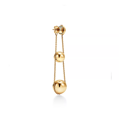 [Clover Jewelry]TRIPLE DROP GOLD EARRINGS