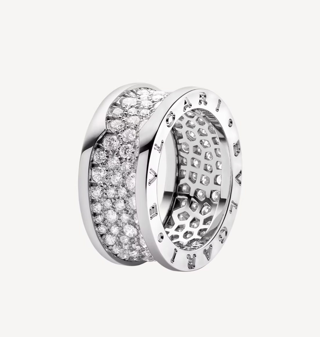 [⭐Clover Jewelry]ZERO 1 WITH PAVED DIAMONDS ON THE SPIRAL RING