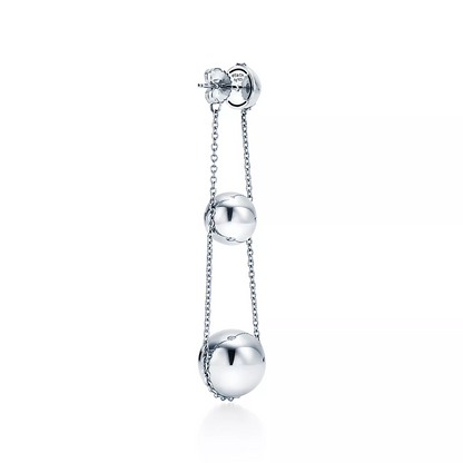 [Clover Jewelry]TRIPLE DROP SILVER EARRINGS