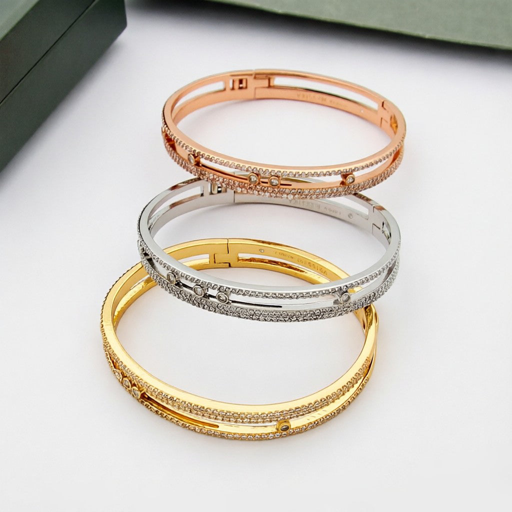 [⭐Clover Jewelry]Move Romane pavé bangle