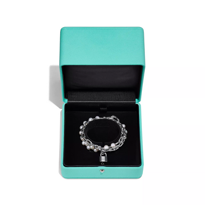 [Clover Jewelry]PEARL LOCK SILVER BRACELET