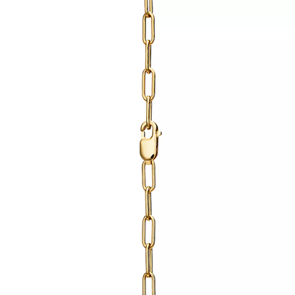 [Clover Jewelry]LOCK NECKLACE MEDIUM PENDANT GOLD PAVED DIAMONDS