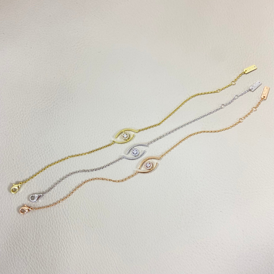 [⭐Clover Jewelry]Demo Eye Pave-Set Diamond Bracelet