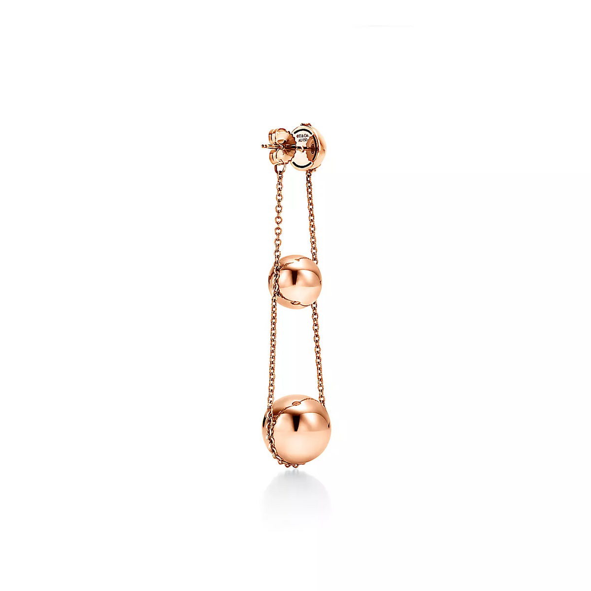 [Clover Jewelry]TRIPLE DROP PINK GOLD EARRINGS