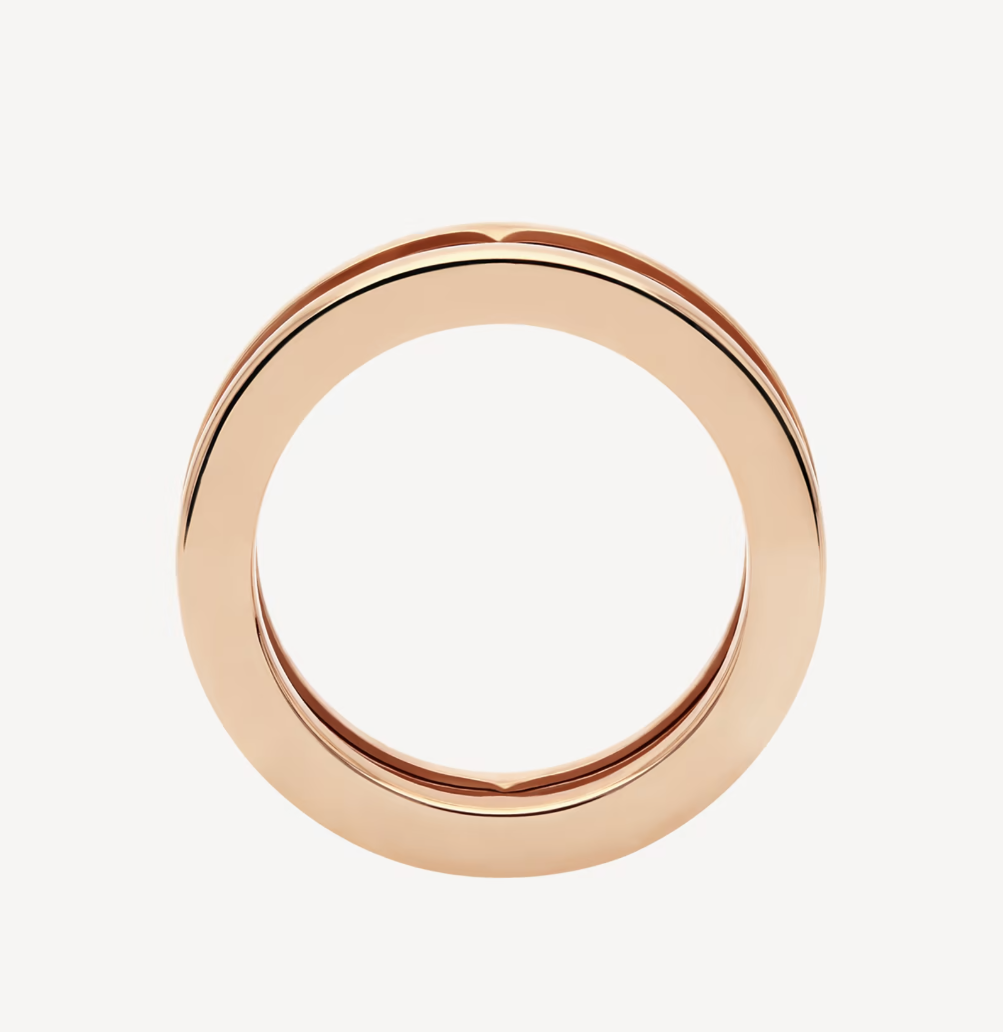 [⭐Clover Jewelry]ZERO 1 ONE-BAND WITH OPENWORK LOGO SPIRAL RING