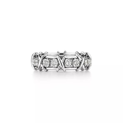 [Clover Jewelry]SIXTEEN STONE SILVER RING