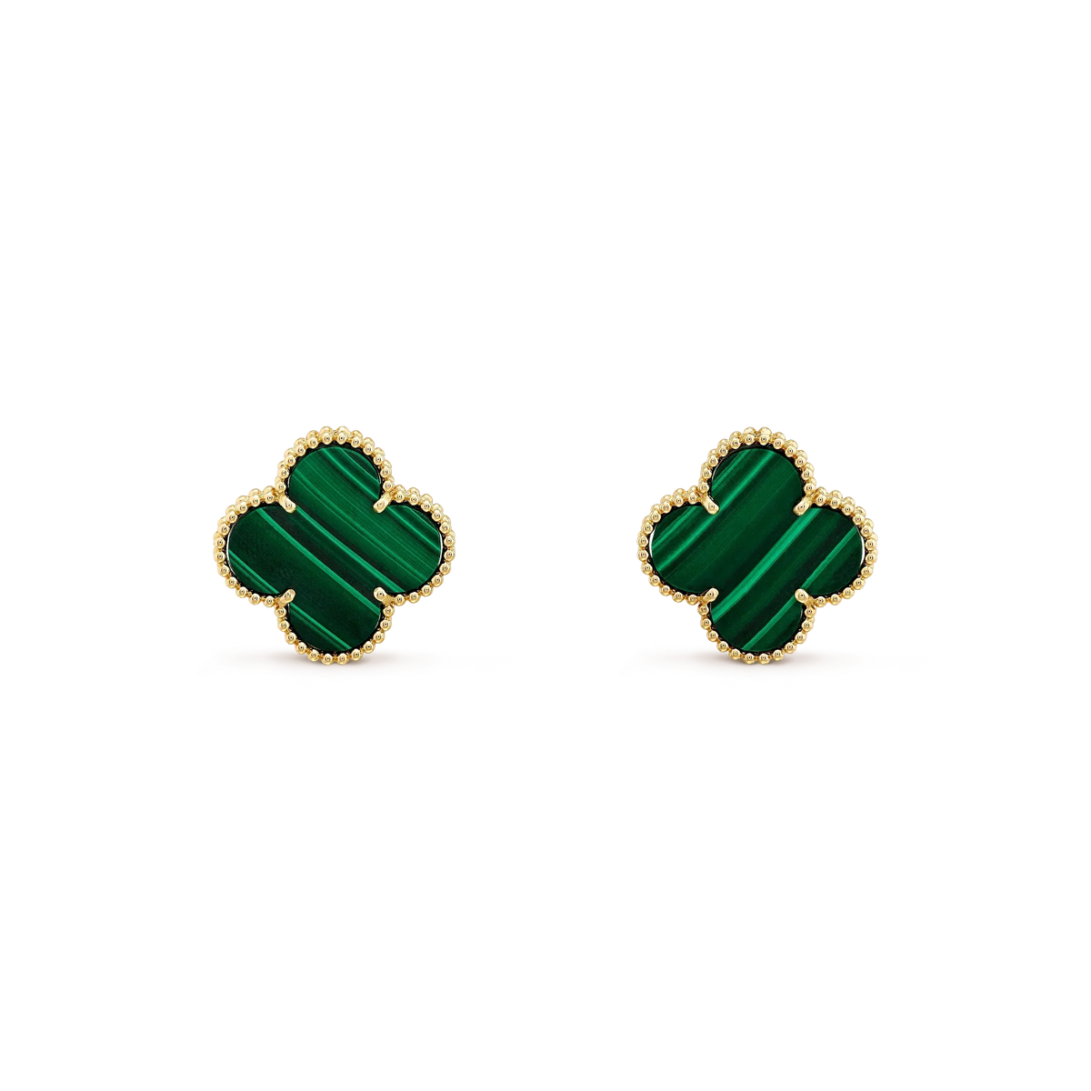 [⭐Clover Jewelry]CLOVER MINI 9.5MM MALACHITE  EARRINGS