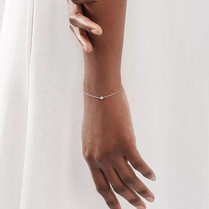 [Clover Jewelry]DIAMOND STERLING SILVER AQUAMARINE BUBBLE BRACELET