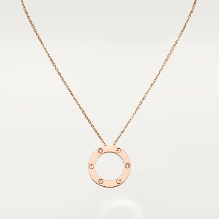 [⭐Clover Jewelry]LOVE NECKLACE 16MM 3 DIAMONDS