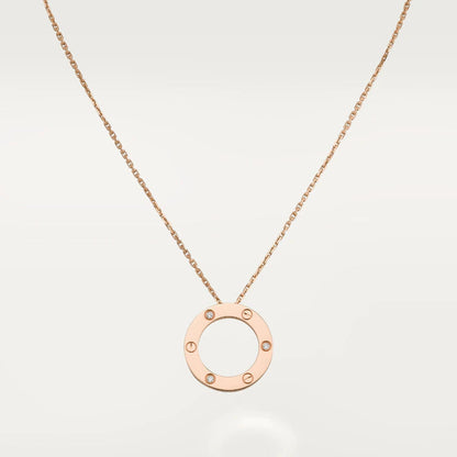 [⭐Clover Jewelry]LOVE NECKLACE 16MM 3 DIAMONDS