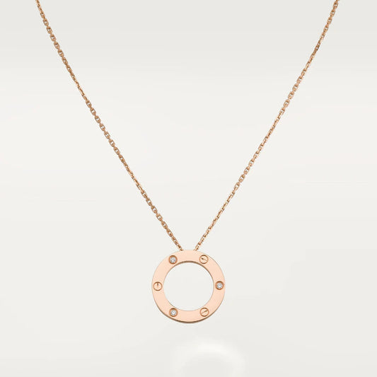 [⭐Clover Jewelry]LOVE NECKLACE 16MM 3 DIAMONDS