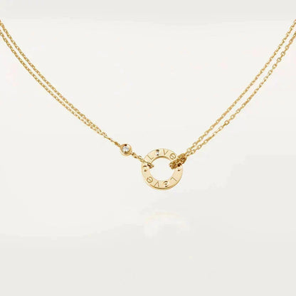 [⭐Clover Jewelry]LOVE NECKLACE 16MM 2 DIAMONDS