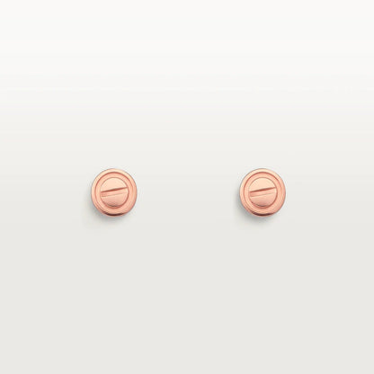 [⭐Clover Jewelry]LOVE EARRINGS PINK GOLD 10MM