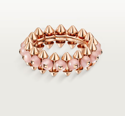 [⭐Clover Jewelry]CLASH ELEGANT ROSE GOLD RING FEATURING NATURAL AGATE