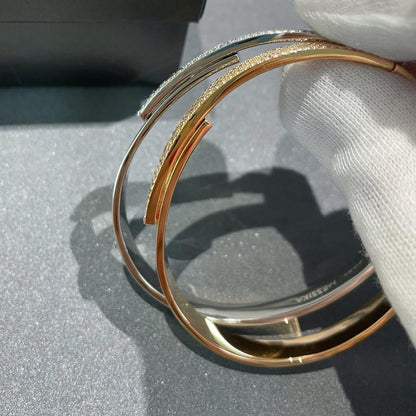 [⭐Clover Jewelry]Move Noa Rose Gold Pavé Diamond Bangle Bracelet