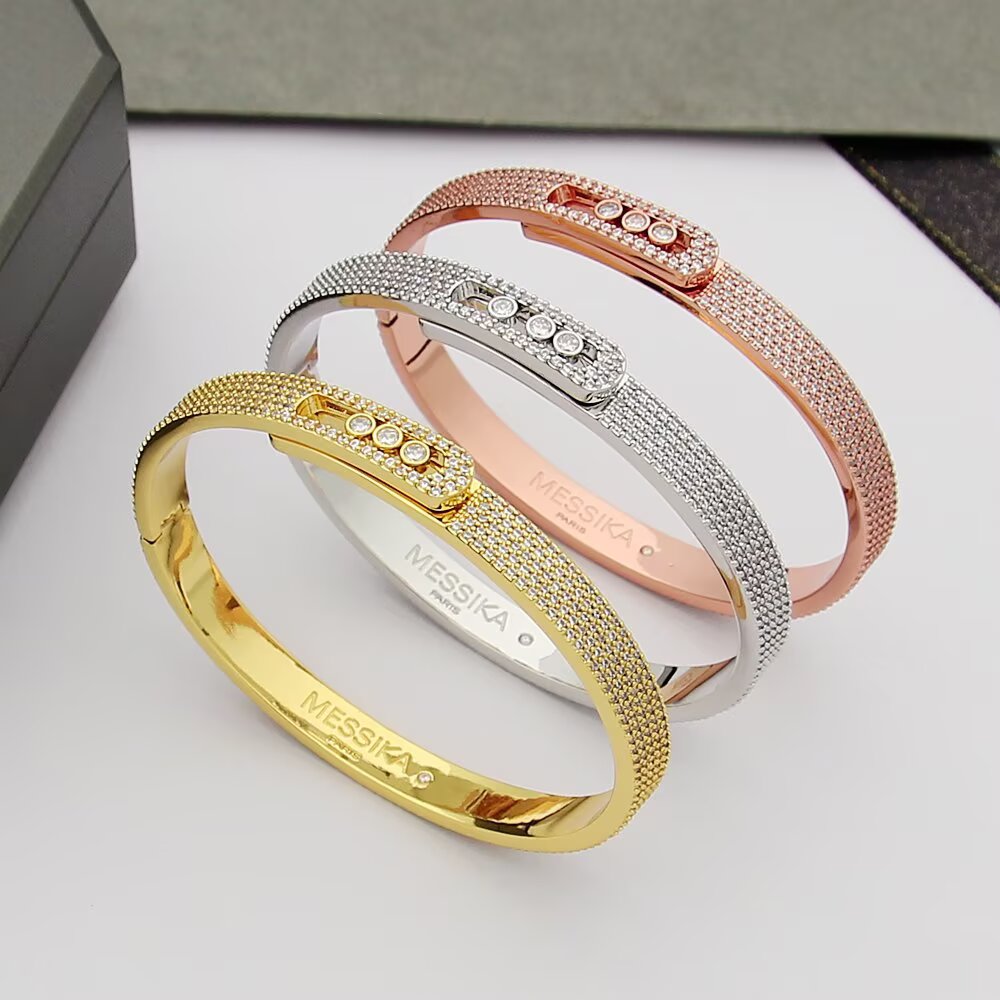 [⭐Clover Jewelry]Move Noa Full Pavé Diamond Bangle Bracelet