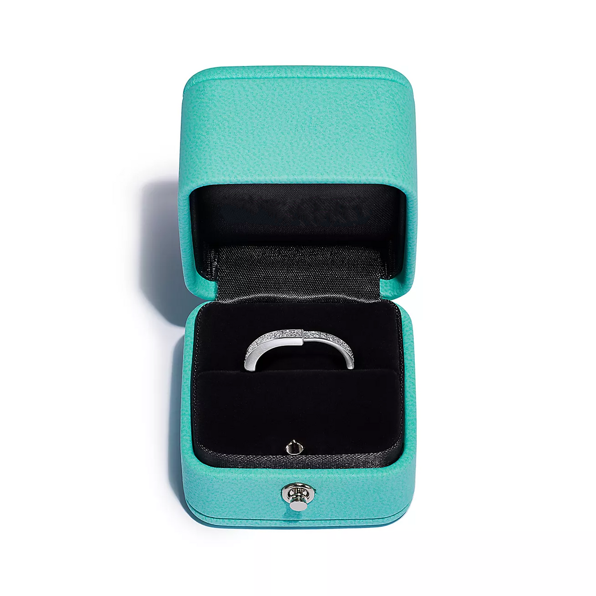 [Clover Jewelry]LOCK RING SILVER DIAMOND PAVED