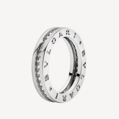 [⭐Clover Jewelry]ZERO 1 ONE-BAND PAVED DIAMONDS ON THE SPIRAL RING