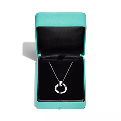 [Clover Jewelry]T CIRCLE PENDENT SILVER NECKLACE