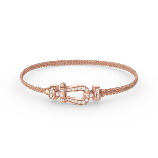 [⭐Clover Jewelry]FORCE SMALL HORSESHOE  DIAMOND CHAIN ROPE BRACELET