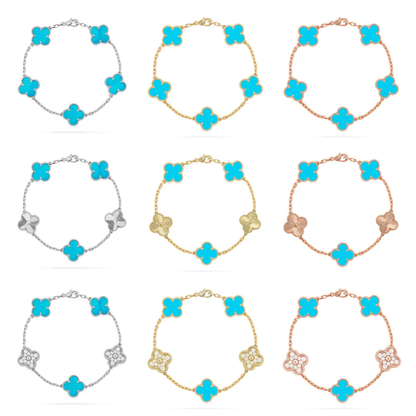 [⭐Clover Jewelry] CLOVER 5 MOTIF TURQUOISE BRACELET COLLECTION