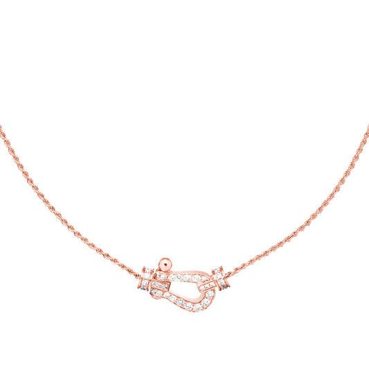 [⭐Clover Jewelry]FORCE 10 PINK GOLD DIAMOND NECKLACE
