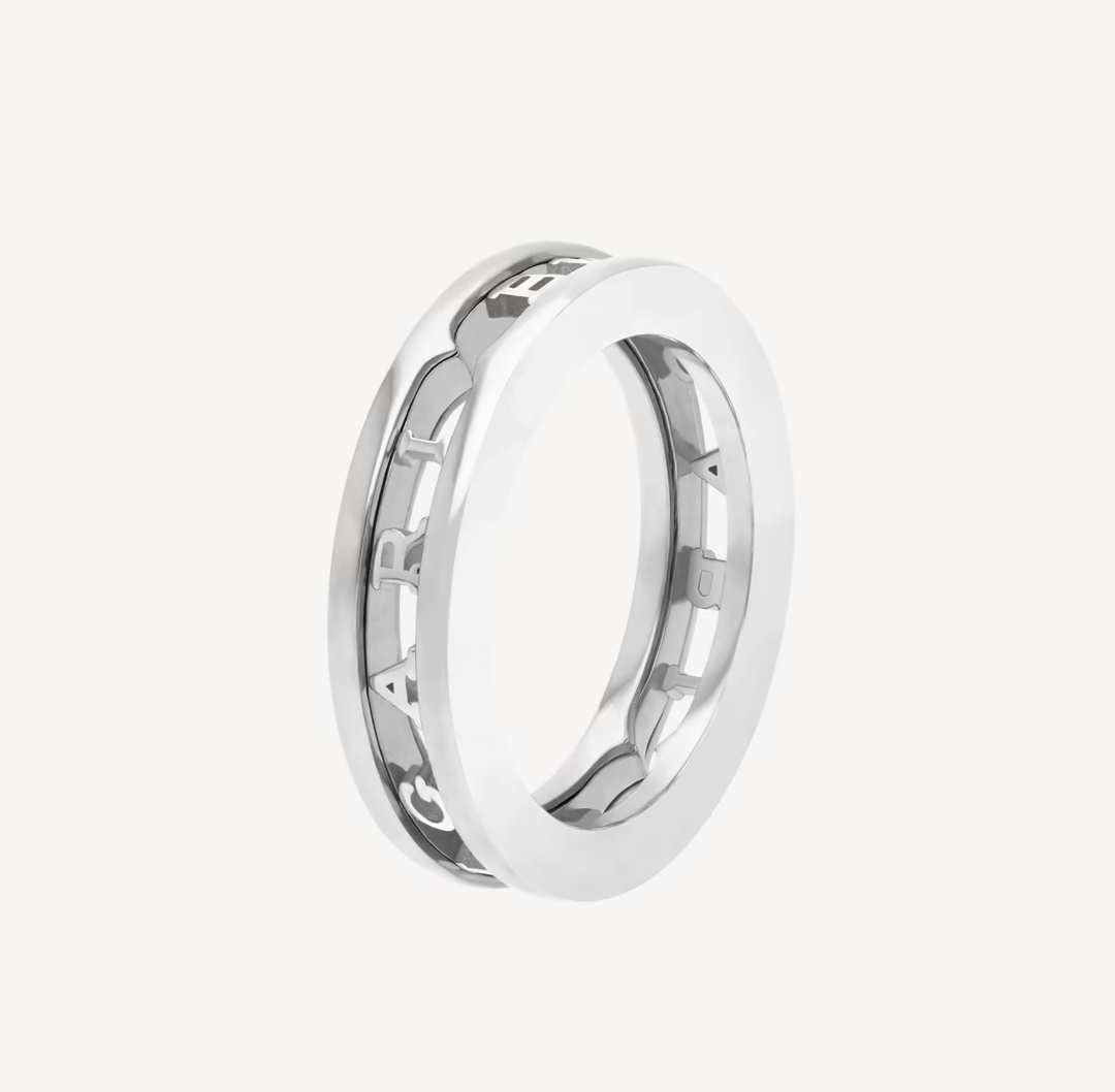 [⭐Clover Jewelry]ZERO 1 ONE-BAND WITH OPENWORK LOGO SPIRAL RING