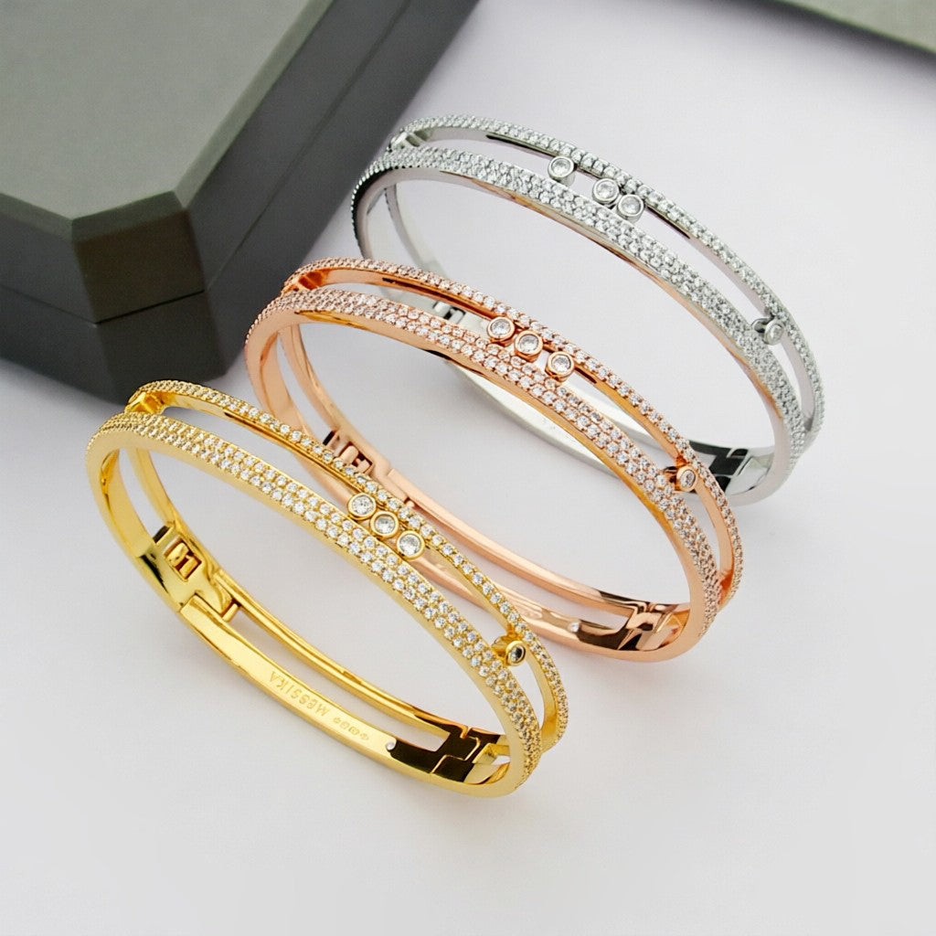 [⭐Clover Jewelry]Move Romane pavé bangle