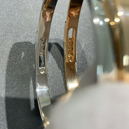 [⭐Clover Jewelry]Move Noa Rose Gold Pavé Diamond Bangle Bracelet