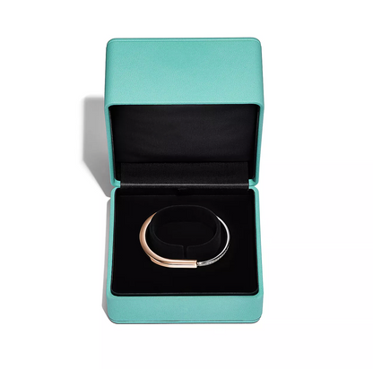 [Clover Jewelry]LOCK BRACELET ROSE AND WHITE GOLD DIAMOND