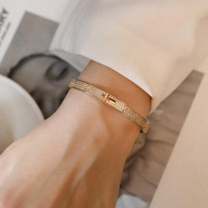 [⭐Clover Jewelry]KELLY BRACELET DIAMOND PAVED