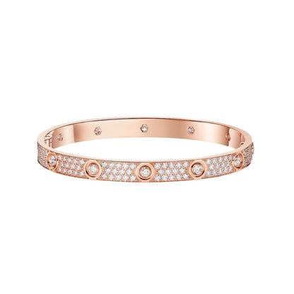 [⭐Clover Jewelry]LOVE BRACELET 6.1MM DIAMOND-PAVED 10 BIG DIAMONDS