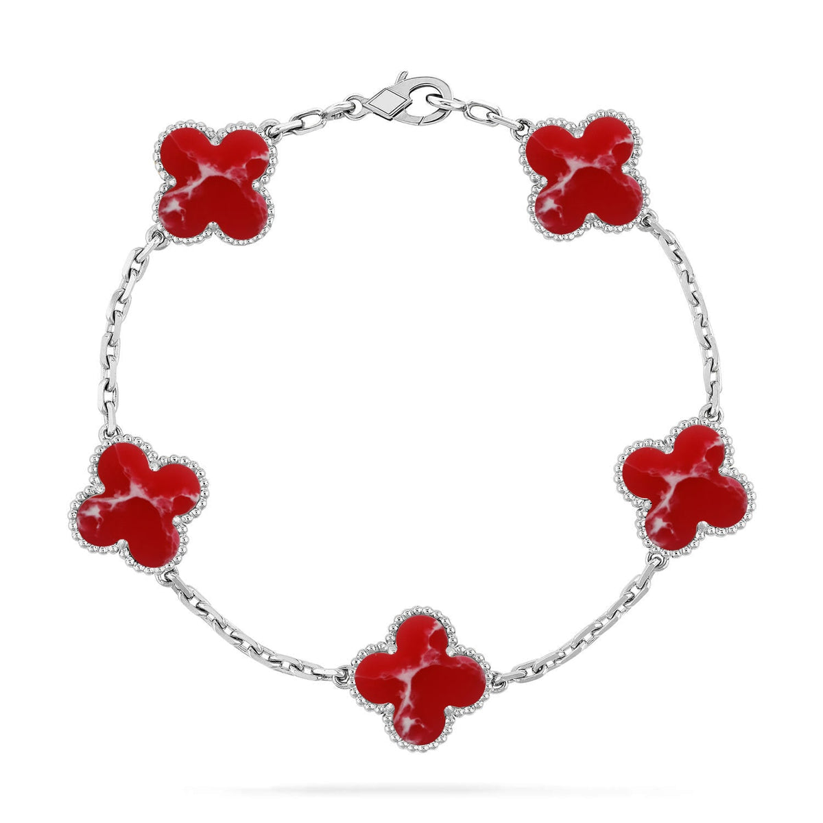 [⭐Clover Jewelry]CLOVER 5 MOTIF RED PATTERN BRACELET COLLECTION