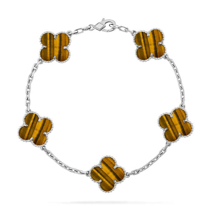 [⭐Clover Jewelry] CLOVER 5 MOTIFS TIGER EYE BRACELET COLLECTION
