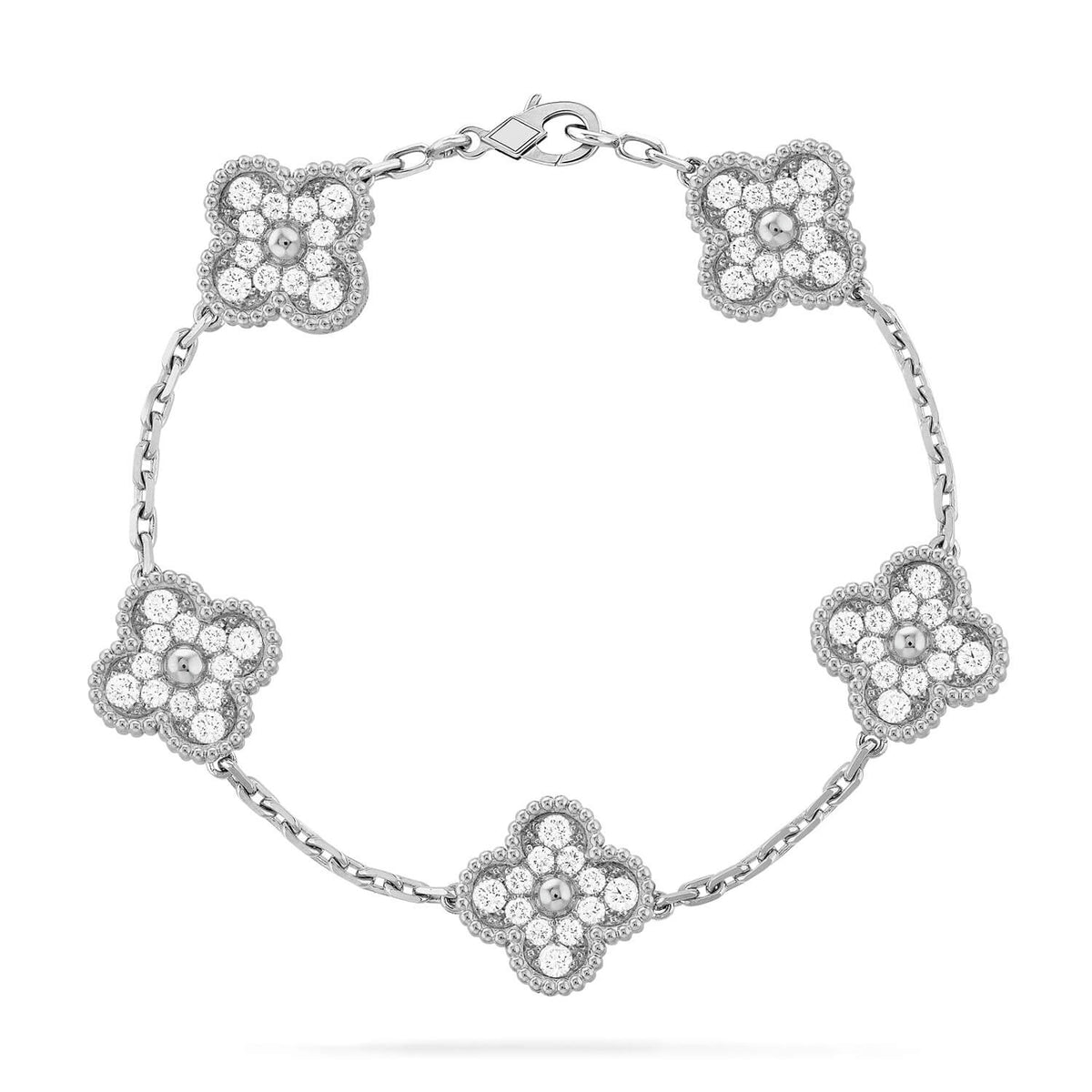 [⭐Clover Jewelry] CLOVER 5 MOTIF FULL DIAMOND BRACELET COLLECTION