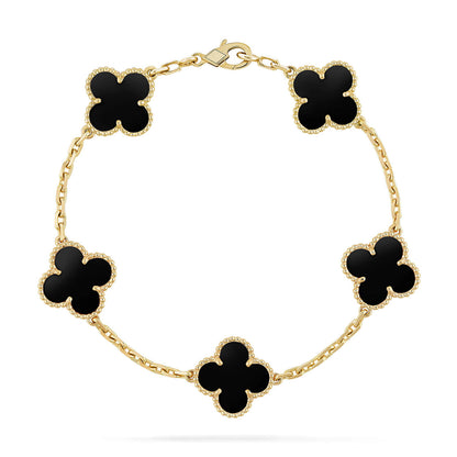 [⭐Clover Jewelry] CLOVER 5 MOTIF ONYXS BRACELET COLLECTION
