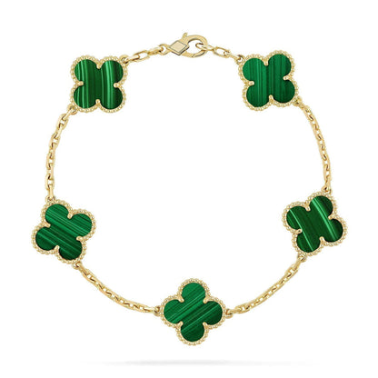 [⭐Clover Jewelry] CLOVER 5 MOTIF MALACHITE BRACELET COLLECTION
