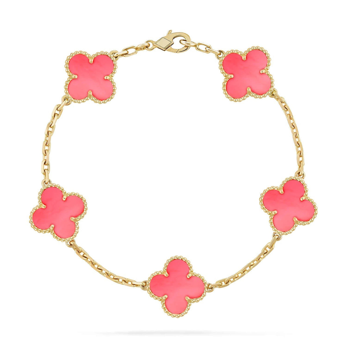 [⭐Clover Jewelry] CLOVER 5 MOTIFS  PINK MOP BRACELET COLLECTION