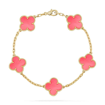 [⭐Clover Jewelry] CLOVER 5 MOTIFS  PINK MOP BRACELET COLLECTION