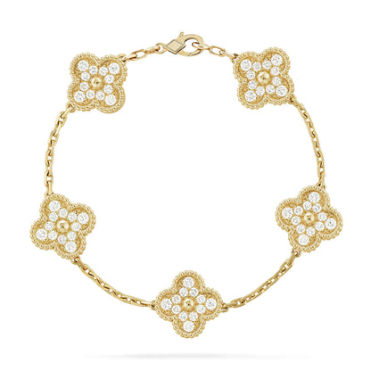 [⭐Clover Jewelry] CLOVER 5 MOTIF FULL DIAMOND BRACELET COLLECTION